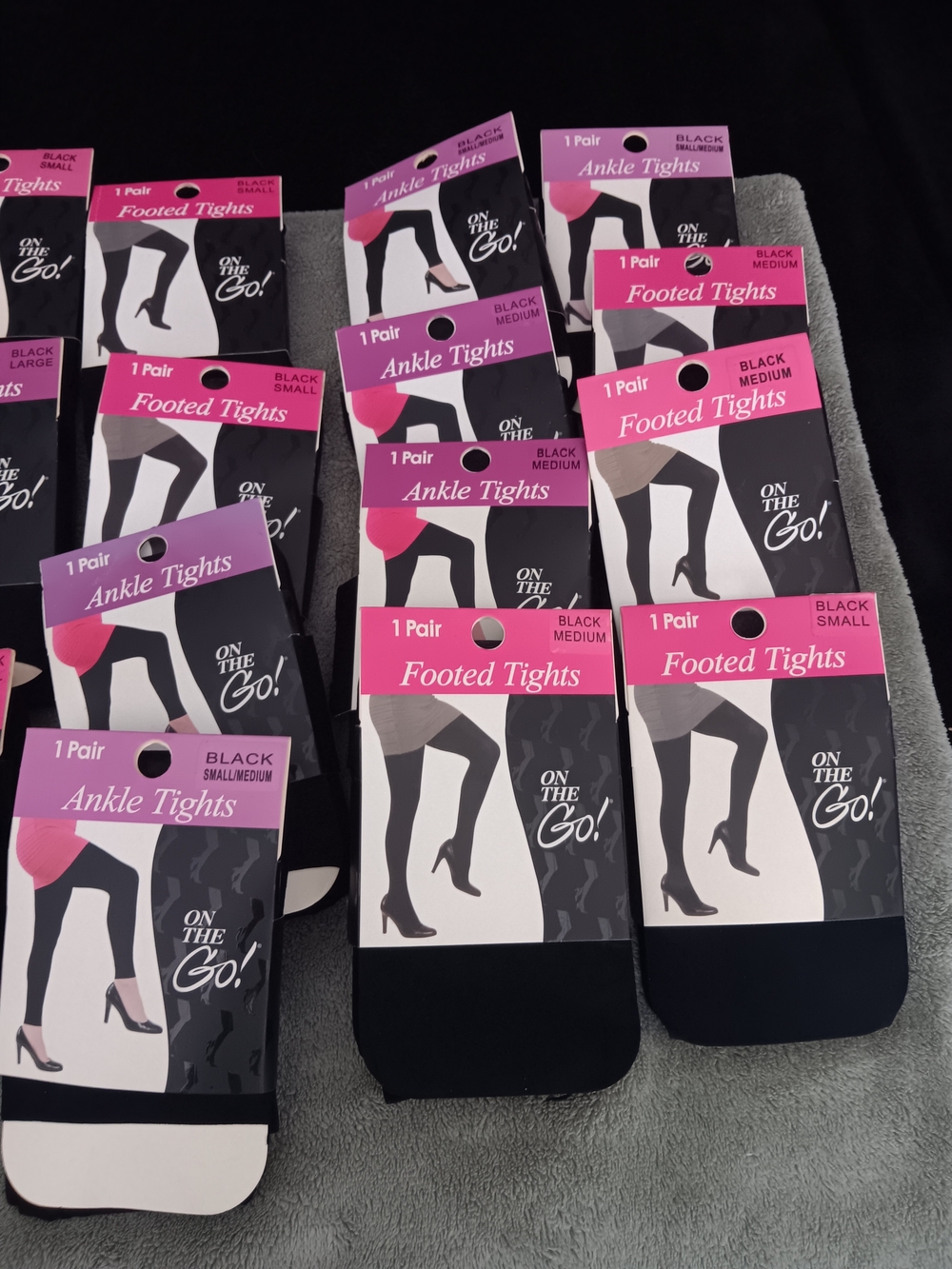 Black Footed & Ankle Tights - Lot BULK DEAL 20 MISC SIZES ( GREAT FOR RESALE
